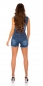 Preview: Ärmelloser Hot Pants Overall mit Bindebändchen - dark blue