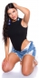 Preview: Sexy Bodytop mit hohen Beinausschnitt - schwarz