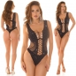 Preview: Heißer Netzbody mit Glitzer-Details in schwarz