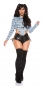 Preview: Sexy Bodytop mit hohen Beinausschnitt und Newspaper-Print - angelblue