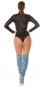 Preview: Glänzender Body im Wet-Look - schwarz