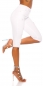 Preview: Moderne Capri-Jeans im Used-Look - weiß