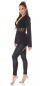 Preview: Blazer-Jacke mit transparenten Mesh-Einsätzen - schwarz