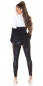 Preview: Blazer-Jacke mit transparenten Mesh-Einsätzen - schwarz/weiß