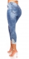 Preview: Sexy 7/8 Skinny-Jeans mit Spitzen-Verzierung- blue washed