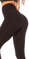 Preview: Figurbetonte Push Up Leggings im High Waist-Look - schwarz