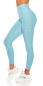 Preview: Figurbetonte Push Up Leggings im High Waist-Look - angel blue