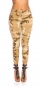 Preview: Camouflage Skinny Jeans im modischen Cargo-Look - beige