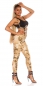 Preview: Camouflage Skinny Jeans im modischen Cargo-Look - beige