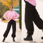 Preview: Moderne High Waist Hose im Cargo-Look - schwarz