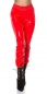 Preview: Sexy glänzende Latexlook Hose in rot