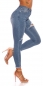 Preview: Sexy Used-Jeans im Highwaist-Look - blue washed