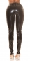 Preview: Heiße Hose im Latexlook mit Zierschnürung in schwarz