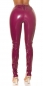 Preview: Heiße Hose im Latexlook mit Zierschnürung in violett