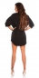 Preview: Moderne Long-Bluse im auffälligen Used-Look - schwarz