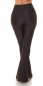 Preview: Exklusive Schlag Hose mit sexy Transparent-Einsätzen in schwarz