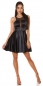 Preview: Ärmelloses Minikleid im sexy Dekolleté - schwarz