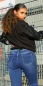 Preview: College-Jacke im Kunstleder-Look - schwarz