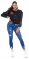 Preview: College-Jacke im Kunstleder-Look - schwarz