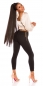 Preview: Moderne High Waist Jeans - schwarz