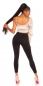 Preview: Moderne High Waist Jeans - schwarz