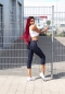 Preview: Capri Stretch-Jeans mit modischen Raffungen - dark blue