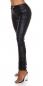 Preview: Wetlook Bootcut-Jeans Hose