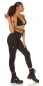 Preview: Moderne Cargo Jeans Hose in schwarz