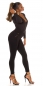 Preview: High Waist Push Up Jeans mit Zierknöpfen - schwarz