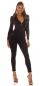 Preview: High Waist Push Up Jeans mit Zierknöpfen - schwarz