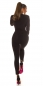 Preview: High Waist Push Up Jeans mit Zierknöpfen - schwarz