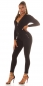 Preview: High Waist Push Up Jeans mit Zierknöpfen - schwarz