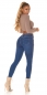 Preview: Push Up Jeans mit Strass-Verzierung - jeansblau