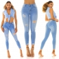 Preview: Perfect Fit Stretch-Jeans im Used Look - blue washed