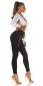 Preview: Stretch Jeans mit dezenter Strass-Verzierung - schwarz