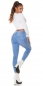 Preview: Moderne Röhren-Jeans mit PushUp und Vintage-Effekten in light blue