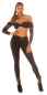 Preview: Sexy Stretch-Hose mit raffinierten Schnürrung - schwarz