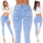 Preview: Modische PushUp High Waist Used Damen Jeans Hose - blue washed
