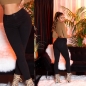 Preview: PushUp High Waist Damen Jeans Hose - schwarz