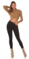 Preview: PushUp High Waist Damen Jeans Hose - schwarz