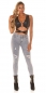 Preview: Sexy Skinny-Jeans im Used Look - light grey