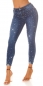 Preview: Vintage-Jeans mit Push Up Effekt und Glitzereffekten in blue washed
