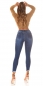 Preview: Vintage-Jeans mit Push Up Effekt und Glitzereffekten in blue washed