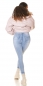 Preview: High Waist Skinny-Jeans im modischen destroyed Look - blue washed