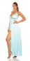 Preview: Elegantes Neckholder Kleid in Satin-Optik - mint