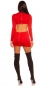 Preview: Tailliertes Minikleid mit Lochösen und sexy Rückenausschnitt - rot