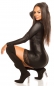 Preview: Kunstleder-Minikleid im sexy Wetlook - schwarz