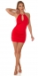 Preview: Sexy Neckholder-Minikleid mit tiefen Rückenausschnitt - rot