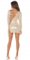 Preview: Heißes Partyminikleid mit sexy Schnürung in beige