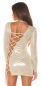 Preview: Heißes Partyminikleid mit sexy Schnürung in beige